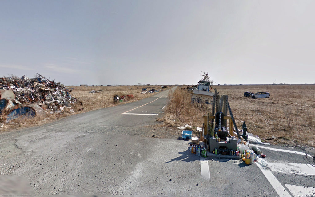 La ville abandonnée de Namie dans la préfecture de Fukushima