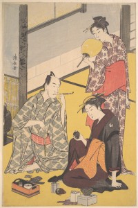 Torii Kiyonaga, l’acteur Matsumoto Kôshirô 松本幸四郎 (?) en privé, vers 1782-1785
