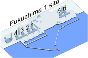 Plan de la centrale de Fukushima Dai-Ichi (© Shigeru23)