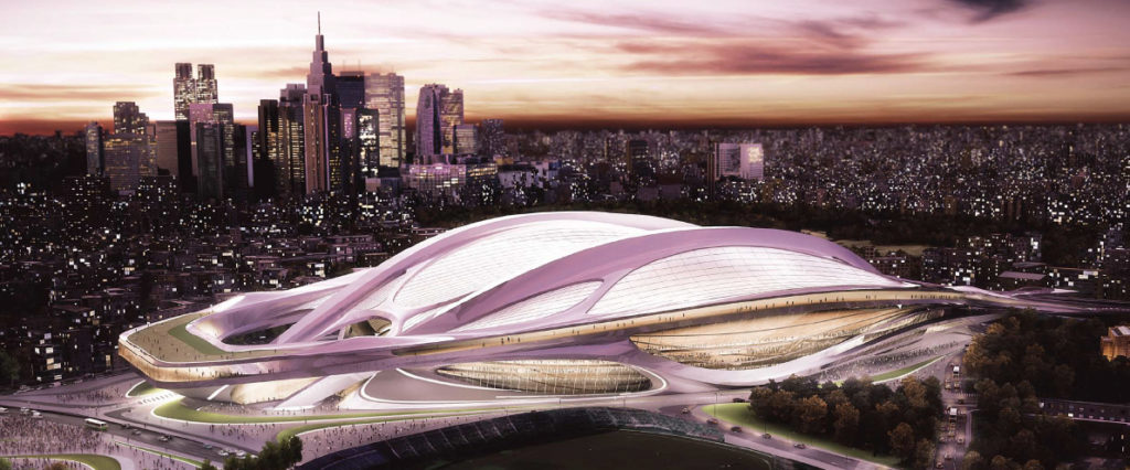 Le Stade National de Kasumigaoka construit d'ici 2019 sur le site du Stade Olympique de 1964 deviendra l'un des stades les plus modernes au monde. 
