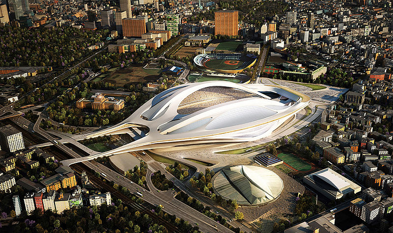 Projet du nouveau stade olympique Tôkyô 2020 (© SWannasin)