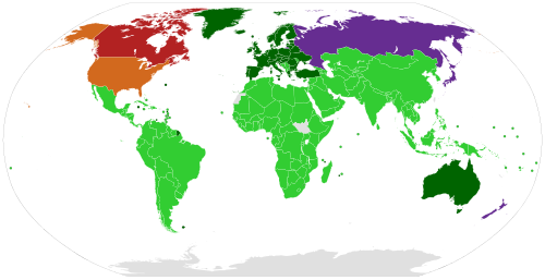 Carte des participants au protocole de Kyôto - CC L.tak