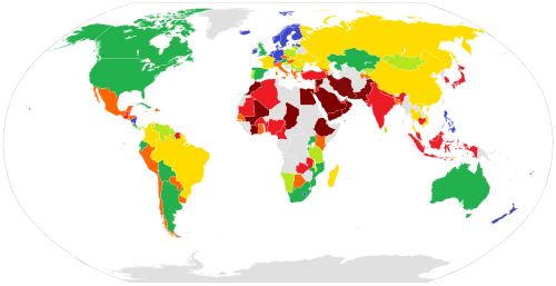 Les disparités hommes-femmes dans le monde en 2012 (© Zuanzuanfuwa)