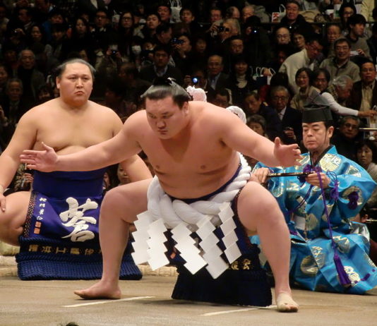 Victoire de Hakuhô lors d’un tournoi de sumo