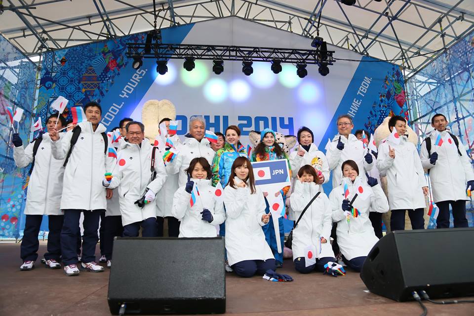 Equipe japonaise aux Jeux Olympiques 2014 à Sotchi. DR facebook Japan  Olympic team