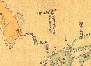 Carte de Takeshima en 1786. Réalisée par Hayashi Shihei