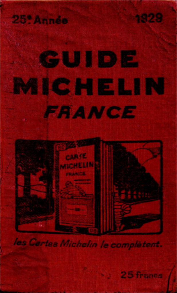 Le guide rouge Michelin de 1929
