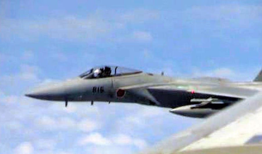 Le F-15 japonais lors de l'incident (© Chinese Ministry of National Defense )