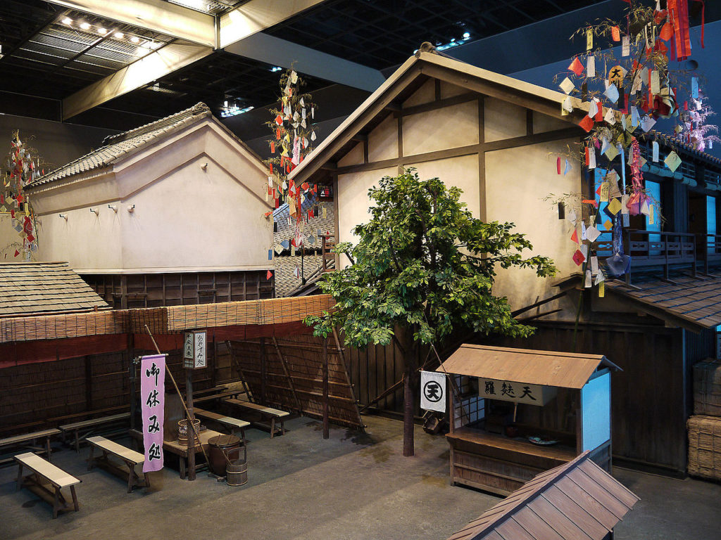 Reconstitution de la fête de Tanabata durant l'époque d'Edo au Fukagawa Edo Museum (© DryPot)