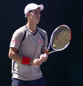 Kei Nishikori, à l'Open Sony Ericsson 2012 (source : Charlie Cowins)