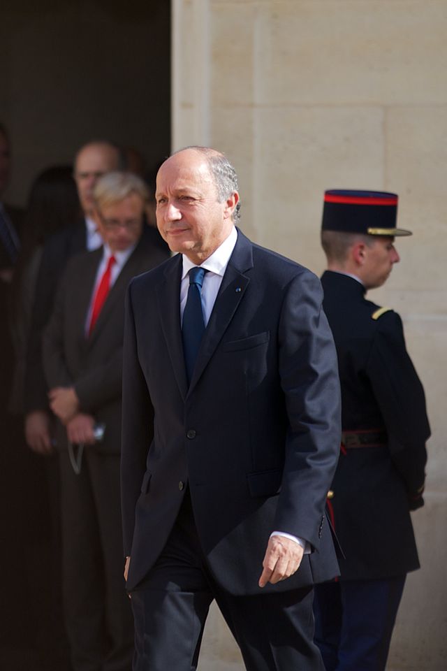 Laurent Fabius lors de la cérémonie d'investiture du président de la République française le 15 mai 2012 (© Cyclotron)