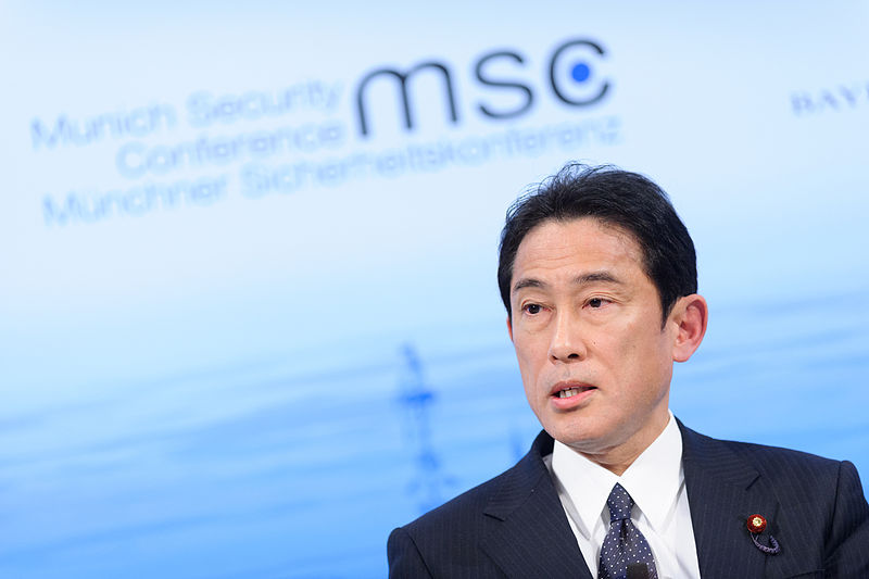 Le ministre des Affaires Etrangères, Fumio Kishida, à la e conférence de sécurité de Munich en (source : Tobias Kleinschmidt)