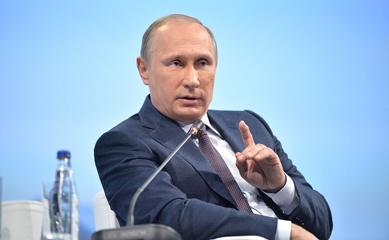 Le président russe Vladimir Poutine lors d'une session plénière du Forum économique international XIX de St. Petersburg (©kremlin.ru)