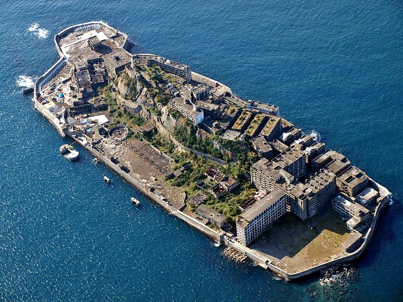 Hashima (préfecture de Nagasaki), un des 23 lieux admis au patrimoine mondial de l’Unesco (©kntrty)