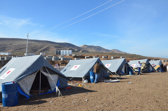 Camp  de réfugiés syriens par International Organization for Migration (IOM)  et le Japon (© IOM 2014)