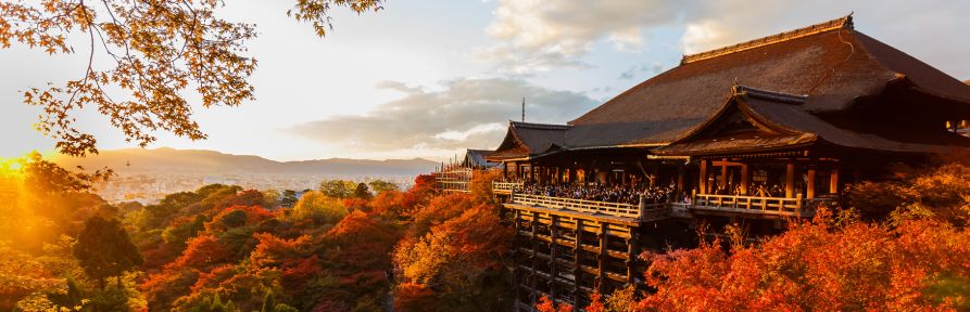 Kyoto, Japan - November 19 2013: Kiyomizu-dera founded in Heian