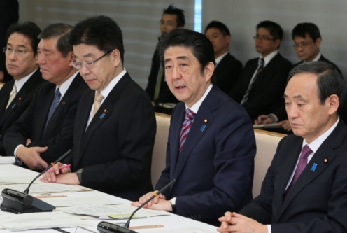 Shinzô Abe lors du Conseil pour l'égalité des genres (© Japan Kantei)