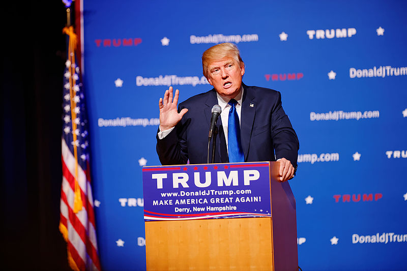 Donald Trump dans le New Hampshire en août 2015 (© Michael Vadon)
