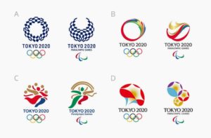 Les logos finalistes (© Comité d'Organisation de Tôkyô pour les Jeux Olympiques et Paralympiques)