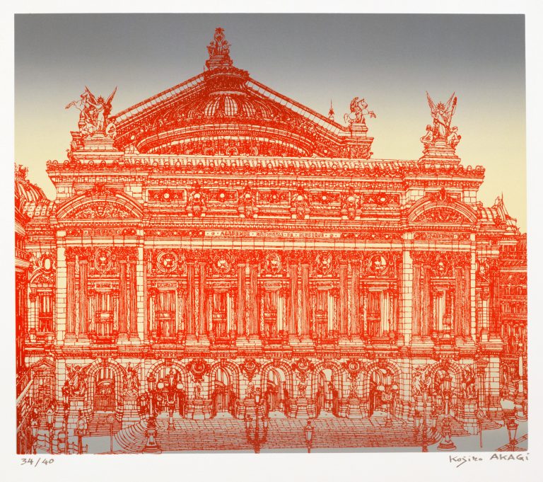 L’Opéra de Paris – 1975 – Sérigraphie, Atelier Del Arco, 40 tirages, +10 E.A. romainsur papier Arches 50 x 65 cm