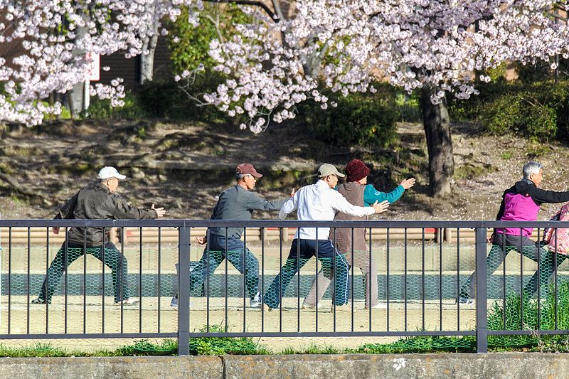 Des personne âgées faisant de l’exercice à Ôsaka (© m-louis .®)