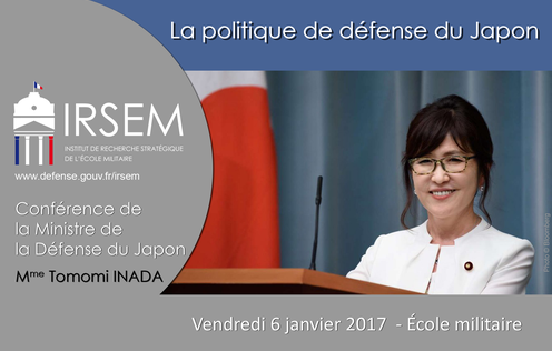 , Tomomi Inada, Ministre de la Défense japonaise, en conférence à Paris