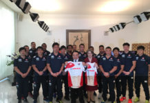 Présentation de l’équipe japonaise de rugby à 7 à l’Ambassade