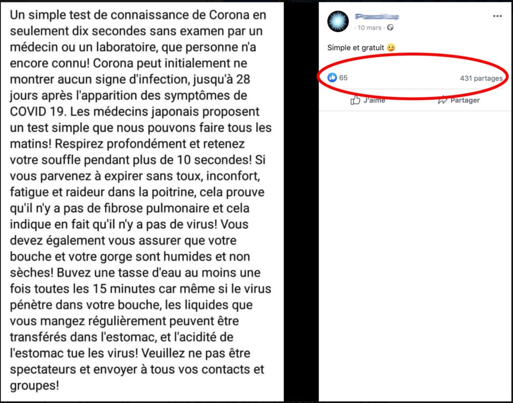 coronavirus, Fake news Japon et Coronavirus