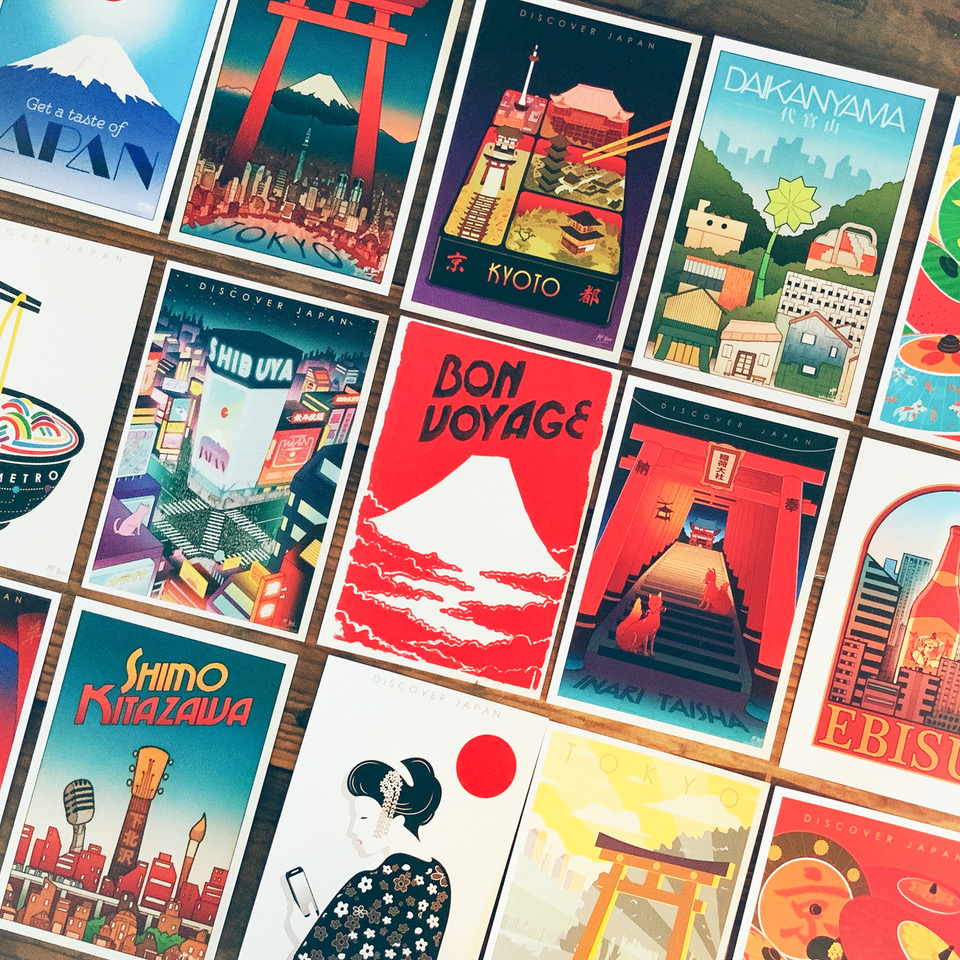 , A book for traveling to Japan in posters